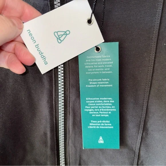 Neon Buddha Gray Jacket Peplum Style - Picture 3 of 6